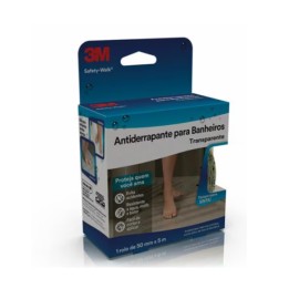 Fita Antiderrapante para Banheiros 3M Safety-Walk Transparente 50mm x 5m