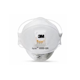 Respirador Descartável 3M Branco com Válvula Aura 9322+BR PFF-2 