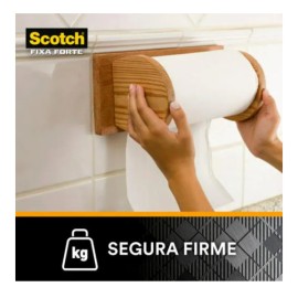 Fita Dupla Face 3M Scotch Fixa Forte Cozinha 24mm X 1,5m