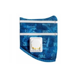 Máscara de Proteção Respiratória Dobrável 3M Azul com Válvula 9822 BR PFF-2(S)