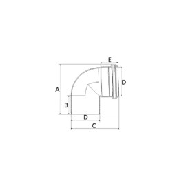 Joelho 100mm 90º Esgoto SN Amanco Joelho 100mm 90º Esgoto SN Amanco