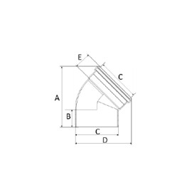 Joelho 150mm 45º Esgoto SN Amanco Joelho 150mm 45º Esgoto SN Amanco