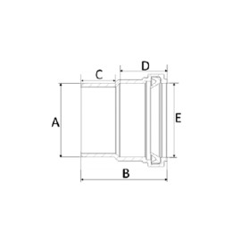 Adaptador c/anel labial 40x38mm Esgoto SN Amanco Adaptador c/anel labial 40x38mm Esgoto SN Amanco