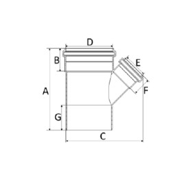 Junção de Redução SN 100x50mm Esgoto  Amanco Junção de Redução SN 100x50mm Esgoto  Amanco