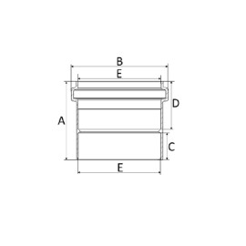 Luva Simples 40mm Esgoto SN Amanco Luva Simples 40mm Esgoto SN Amanco