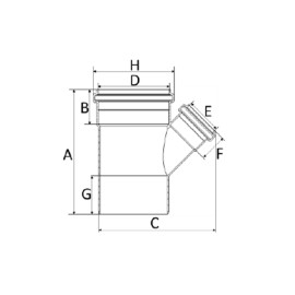 Junção de Redução 75x50mm SR Esgoto Amanco Junção de Redução 75x50mm SR Esgoto Amanco