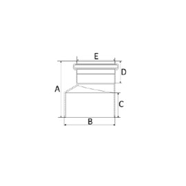 Redução Excêntrica 75x50mm SR Esgoto Amanco Redução Excêntrica 75x50mm SR Esgoto Amanco