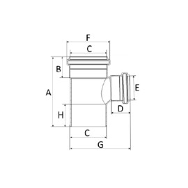 Tê de Redução 100x50mm Esgoto SR Amanco Tê de Redução 100x50mm Esgoto SR Amanco