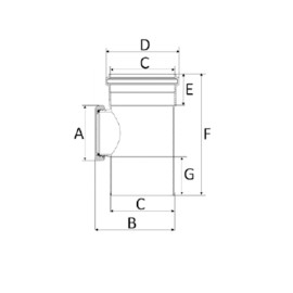 Tê de Inspeção 150x100mm Silentium Amanco Tê de Inspeção 150x100mm Silentium Amanco