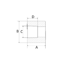Bucha de Redução 28x22mm CPVC Amanco Bucha de Redução 28x22mm CPVC Amanco