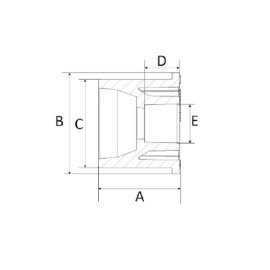 Bucha de Redução 54x35mm CPVC Amanco Bucha de Redução 54x35mm CPVC Amanco