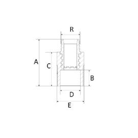 Conector Macho 22mm 3/4 CPVC Amanco Conector Macho 22mm 3/4 CPVC Amanco