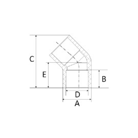 Joelho 89mm 45° CPVC Amanco Joelho 89mm 45° CPVC Amanco