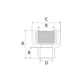 Conector Fêmea 35mm 1 1/4 CPVC Amanco Conector Fêmea 35mm 1 1/4 CPVC Amanco