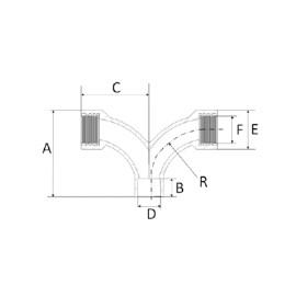 TÊ Misturador Fêmea 15mmX1/2 CPVC Amanco TÊ Misturador Fêmea 15mmX1/2 CPVC Amanco