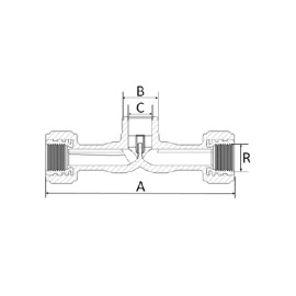 TÊ Misturador 20mm1/2 PPR Amanco TÊ Misturador 20mm1/2 PPR Amanco