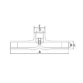 TÊ Misturador 25mm PPR Amanco TÊ Misturador 25mm PPR Amanco