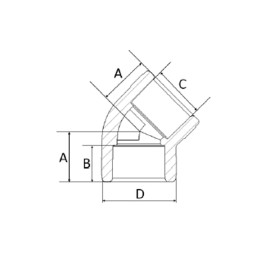 Joelho 90mm 45° PPR Amanco Joelho 90mm 45° PPR Amanco