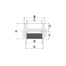 Conector Fêmea/Fêmea 40mm1 1/4” PPR Amanco Conector Fêmea/Fêmea 40mm1 1/4” PPR Amanco