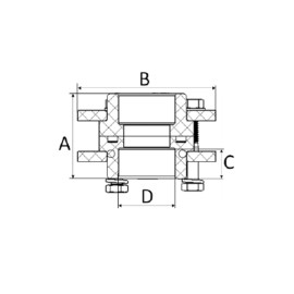 União Flangeada 75mm PPR Amanco União Flangeada 75mm PPR Amanco