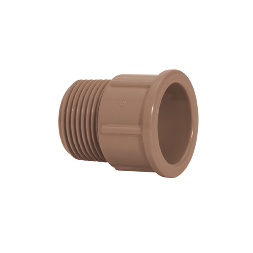 Adaptador curto c/ rosca 75mm 2 1/2' Marrom Soldável Amanco Adaptador curto c/ rosca 75mm 2 1/2' Marrom Soldável Amanco