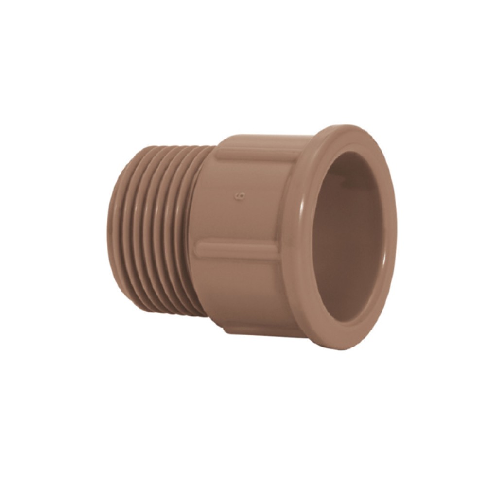 Adaptador curto c/ rosca 85mm 3' Marrom Soldável Amanco Adaptador curto c/ rosca 85mm 3' Marrom Soldável Amanco