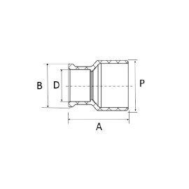 Bucha de Redução Longa 60x40mm Marrom Soldável Amanco Bucha de Redução Longa 60x40mm Marrom Soldável Amanco