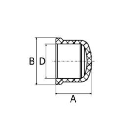 Cap 60mm Marrom Soldável Amanco Cap 60mm Marrom Soldável Amanco