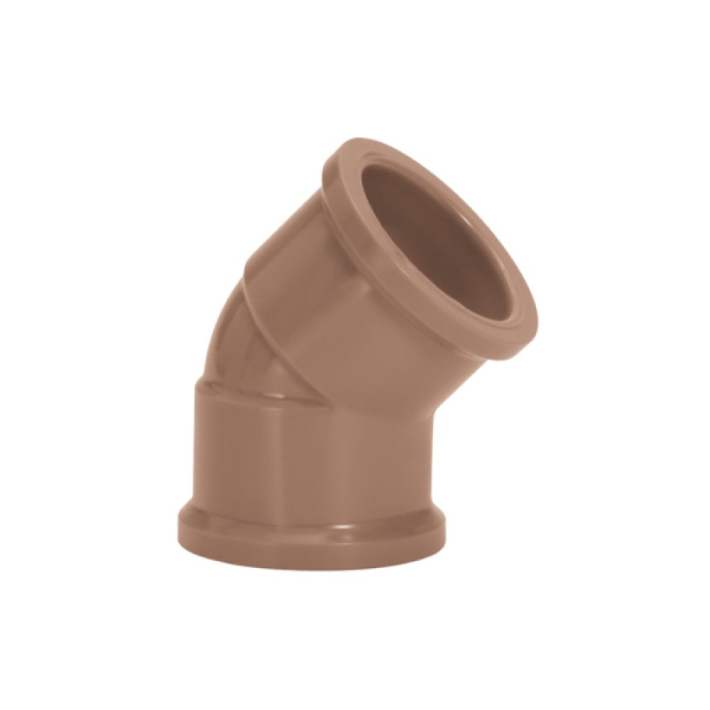 Joelho 85mm 45° Marrom Soldável Amanco Joelho 85mm 45° Marrom Soldável Amanco