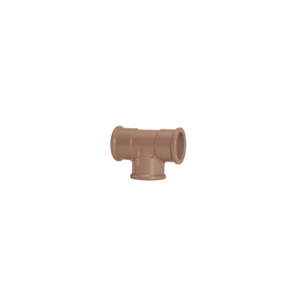 Tê 20mm Marrom Soldável Amanco Tê 20mm Marrom Soldável Amanco