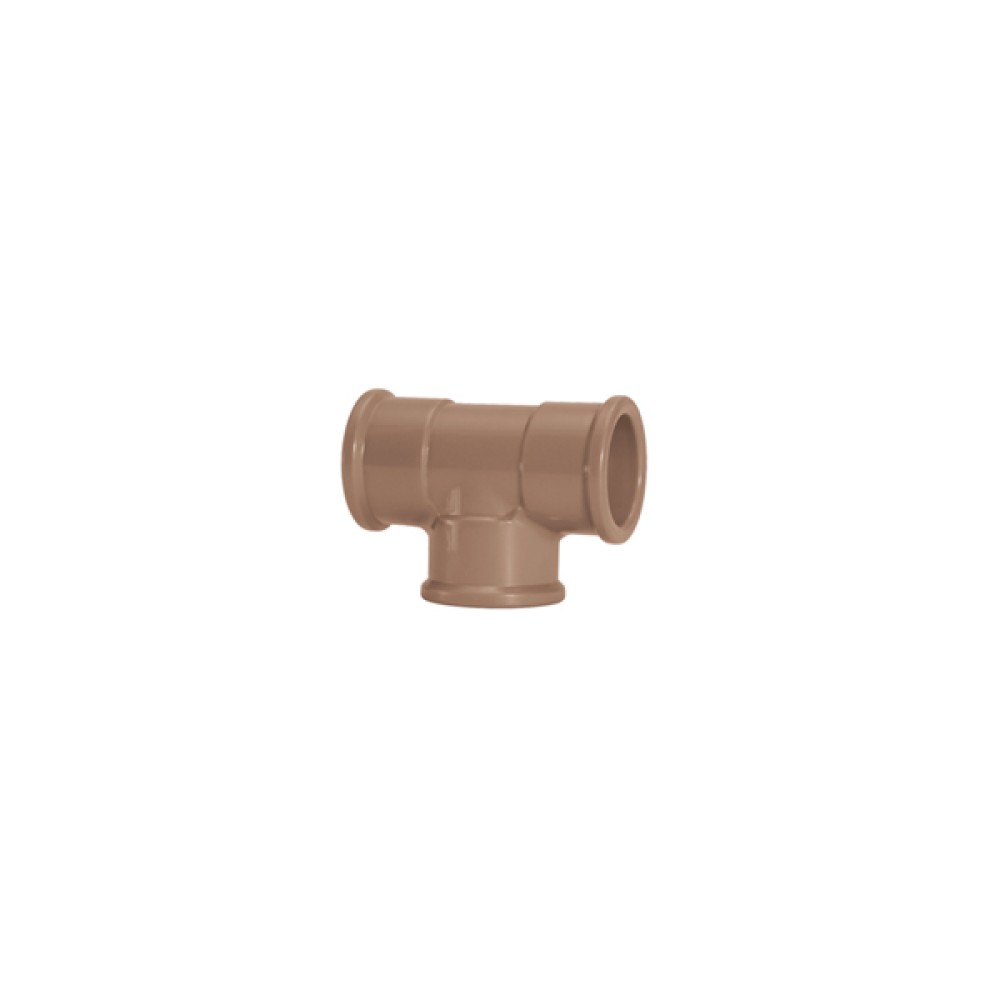 Tê 25mm Marrom Soldável Amanco Tê 25mm Marrom Soldável Amanco