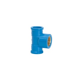 Tê c/ Rosca de Latão 20mm1/2' Azul Soldável Amanco Tê c/ Rosca de Latão 20mm1/2' Azul Soldável Amanco
