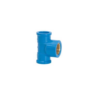 Tê c/ Rosca de Latão 20mm1/2' Azul Soldável Amanco