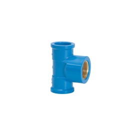 Tê c/ Rosca de Latão 25mm3/4' Azul Soldável Amanco Tê c/ Rosca de Latão 25mm3/4' Azul Soldável Amanco
