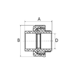 União 50mm Marrom Soldável Amanco União 50mm Marrom Soldável Amanco