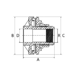 Adaptador Flange c/anel 20mm1/2 Marrom Soldável Amanco Adaptador Flange c/anel 20mm1/2 Marrom Soldável Amanco