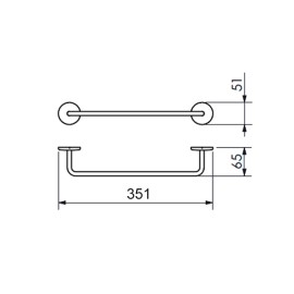 Toalheiro 30cm Round Preto Brilhante Metalworks By Crismoe 07.RD02.PB