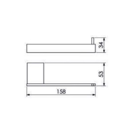 Papeleira Unique Preto Brilhante  Metalworks 01.UQ01.PB