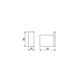 Cabide Unique Preto Brilhante  Metalworks 05.UQ00.PB