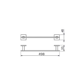 Toalheiro 45 cm Cecilia Preto Fosco Metalworks By Crismoe 07.CC03.PF