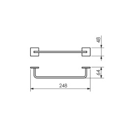 Toalheiro 20cm Quada Cromado Metalworks By Crismoe 07.QD01.CR