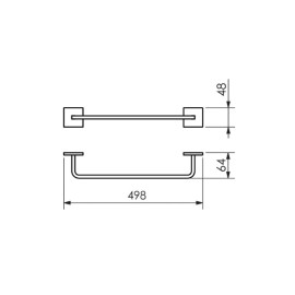 Toalheiro 45cm Quada Cromado Metalworks By Crismoe 07.QD03.CR