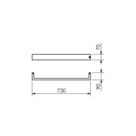Toalheiro Térmico Jade Horizontal Fio Oculto Ouro Polido Bivolt 19.TJ15.OP