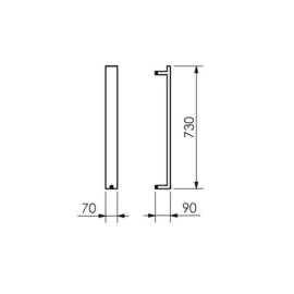 Aquecedor De Toalhas Vertical Jade Ge  Metalworks 19.TJ16.GE
