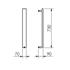 Toalheiro Térmico Jade Vertical Fio Oculto Preto Fosco Bivolt 19.TJ16.PF