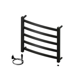 Toalheiro Termico Fio Aparente Pequeno Sapphire Premium Preto Fosco 19.TS01.PF