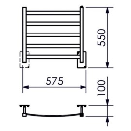 Toalheiro Termico Fio Oculto Pequeno Sapphire Bivolt Premium Branco Brilhante 19.TS02.BB