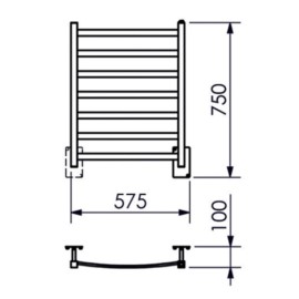 Toalheiro Termico Fio Oculto Grande Sapphire Bivolt Premium Branco Brilhante 19.TS04.BB