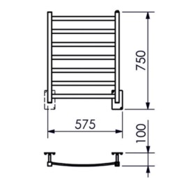 Toalheiro Térmico Fio Oculto Grande Sapphire Bivolt Premium Ouro Polido 19.TS04.OP