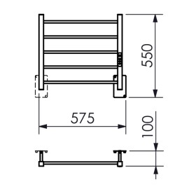 Toalheiro Térmico Fio Oculto Pequeno Digital Ruby Bivolt Premium Preto Fosco 19.TY17.PF
